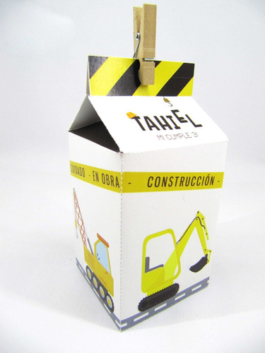 Imagen 4 de 5 de Kit Imprimible Cumpleaños Construcción Camiones Tractores