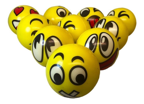 Pelota Antiestress De Emojis 10pc