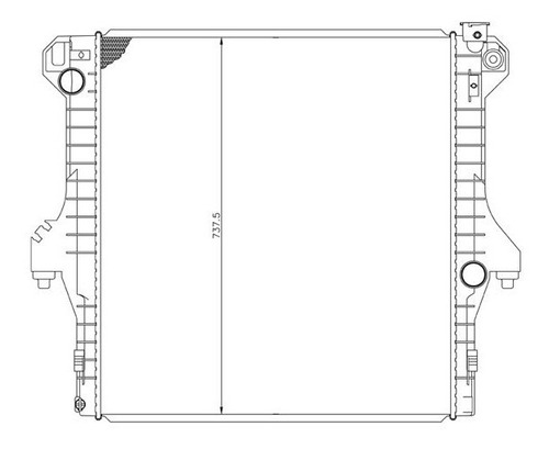 Radiador Ram 4000 2009 V6 5.9 Automatico Diesel Cdr