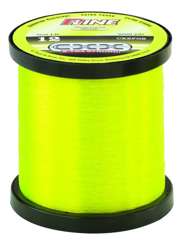 P-line Cxx-xtra - Carrete De Pesca Fuerte, Color Verde Fluor