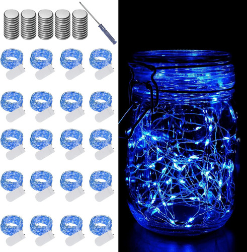  20 Mini Series De Lueces Led De 6.6 Pulgadas En Color Azul 