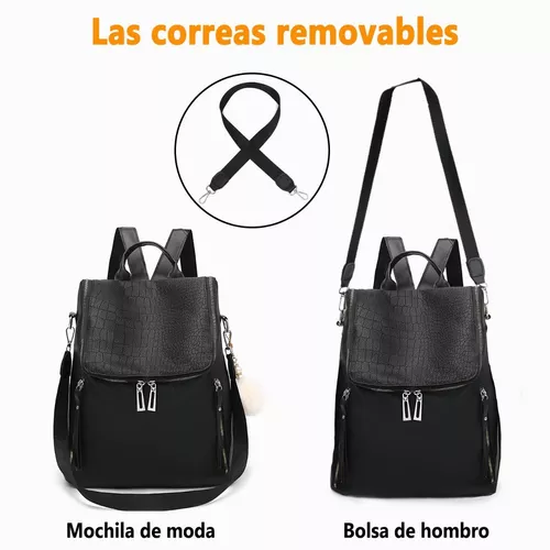 Mochilas para Mujer, 3 Piezas Bolsa Tipo Mochila para Dama, Mochila de  Cuero de Moda, Pequeña Casual Bolso Mochila para Chicas Bolso de Hombro,  Bolsa de Viaje Informal para Mujeres y Niñas (