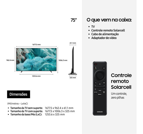 Samsung Vision Ai Tv 75 Qled 4k Q7f 2025 +soundbar Hw-q600c