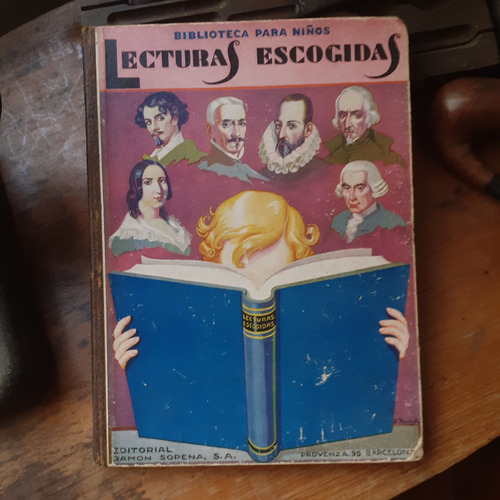 Antiguo Libro Lecturas Escogidas Para Niños- Sopena 1933