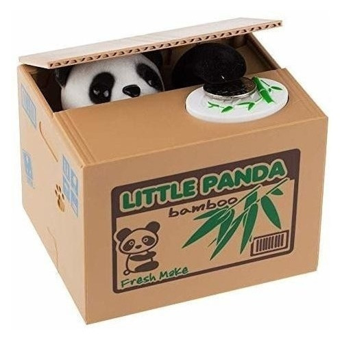 Resulzon Caja De Panda Con Moneda Robada, Alcancía, Oso Pand
