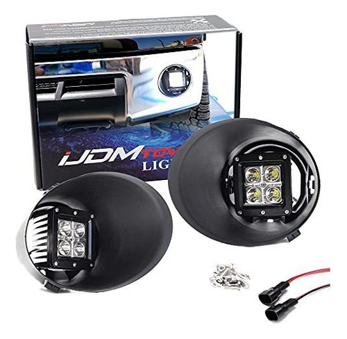 Ijdmtoy Led Pod Luz Antiniebla Kit Compatible Con Toyota Tun