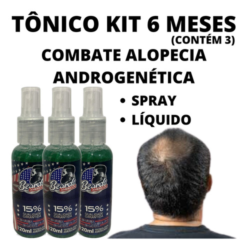 3 Loção Anti Alopecia Androgênetica E Anti Seborreia Liquido