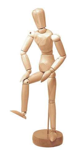 Imagen 1 de 7 de Maniquí Femenino Para Dibujo 20.3 Cm Madera Flexible