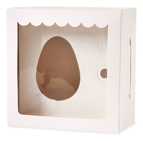 Caja Cartulina Pascuas Box C/visor Para 1/2 Huevo  X 10 Unid