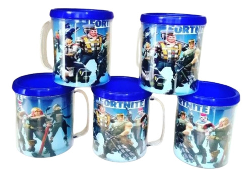 1 Taza De Acrílico Personalizada Ideal Niños Jardín Fortnite