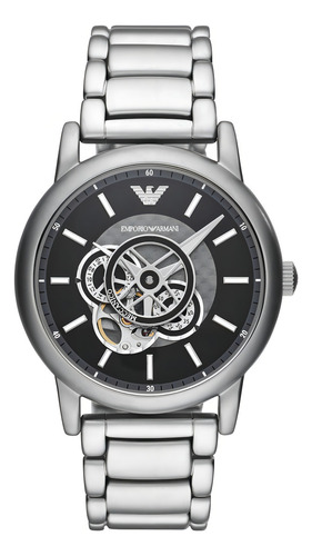 Reloj Emporio Armani Ar60021 Con Funda Automática De 43mm Plateado