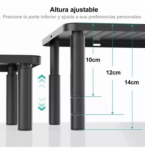 Soporte Para Monitor Pc Regulable En Altura, Base De Monitor