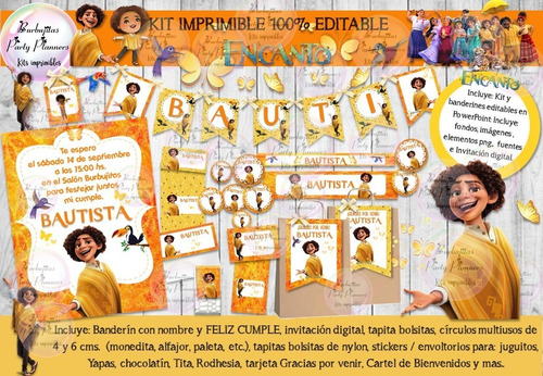 Kit Imprimible Candy Bar Camilo Encanto Disney 100% Editable