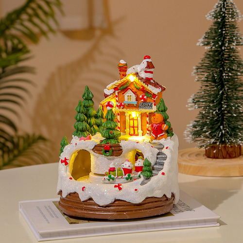 Adorno Navideño Creativo Música Brillante Resina Artesanía