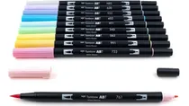 Comprar Set 10 Marcadores Doble Punta Fina\u002Fpincel Pastel Tombow