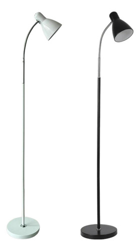 Luminária Chão 1,70m Pedestal Coluna Piso Abajur Bivolt 40w Cúpula Branco Estrutura Branco