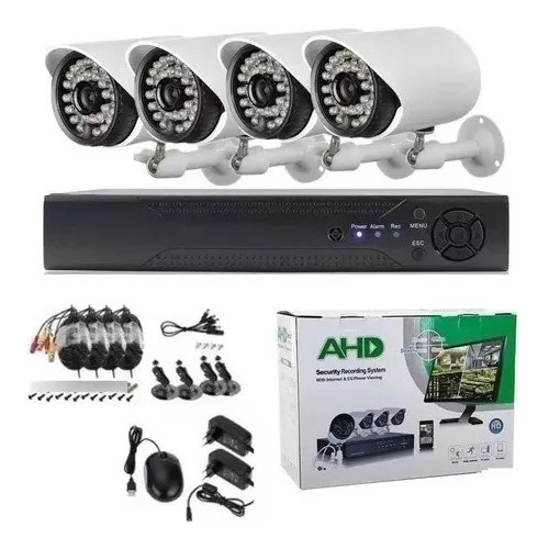Kit Camaras Seguridad 4 Camaras Con Dvr Wifi Hd1080