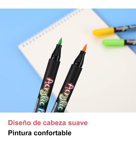 Imagen 6 de 9 de Lápiz De Color Acrílico Kit De Pintura De 36 Colores Plumone