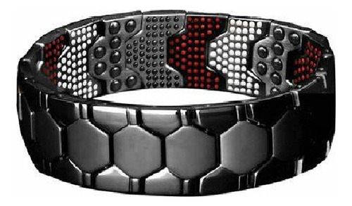 Brazalete Acero Inox Hombres Pulsera Terapia Magnética B312