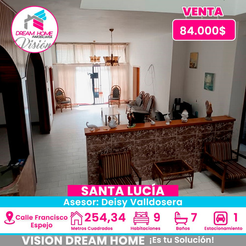 En Venta Casa En Santa Lucía Calle Francisco Espejo