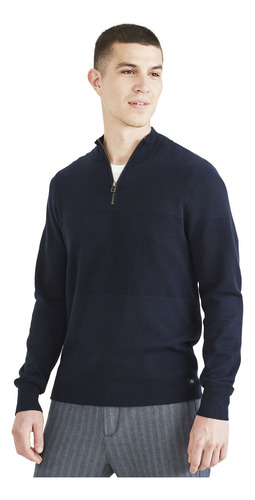 Sweater Hombre Quarter-zip Regular Fit Azul Dockers