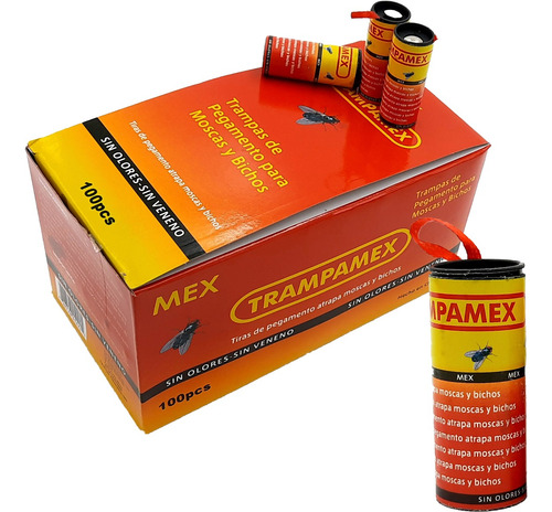 50 Trampas Pegamento Para Moscas Pegamoscas Atrapamosca G