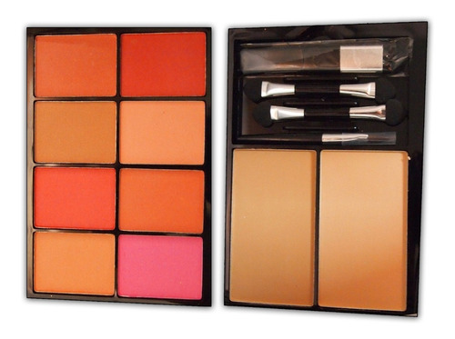 Imagen 9 de 10 de Estuche De Maquillaje Sombras Mate Y Brillo, Rubor, Lipstik