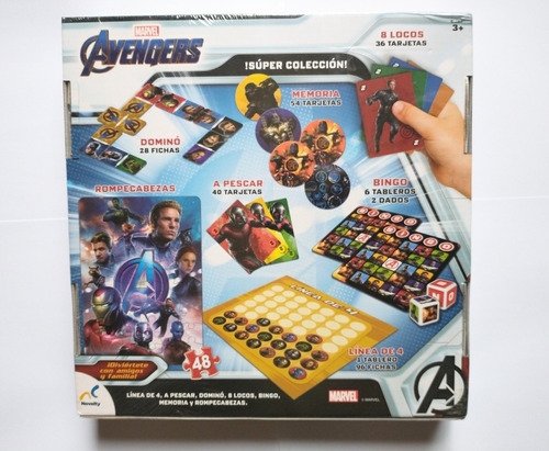 Avengers Juego De Mesa 7 Domino Bingo Memoria Rompecabezas