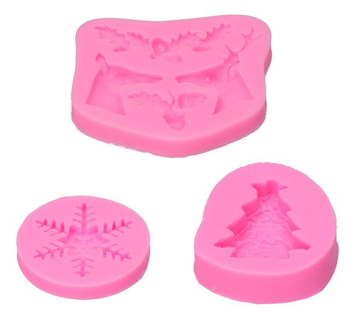 Moldes De Fondant Navideños Antiadherentes Resistentes A Alt