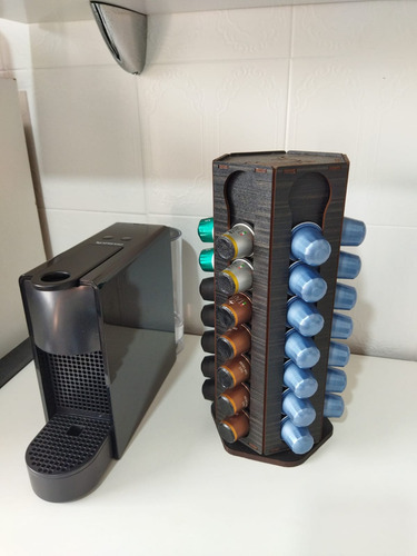 Suporte Organizador Cápsulas Café Nespresso Giratório Cor Preto