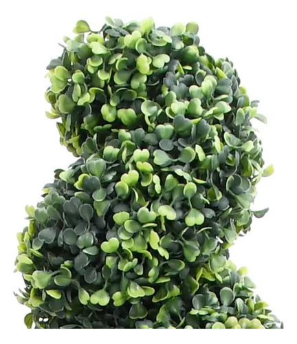 Topiario Espiral 50 Cm Planta Arbusto Jardin Artificial Color Verde - Sheshu