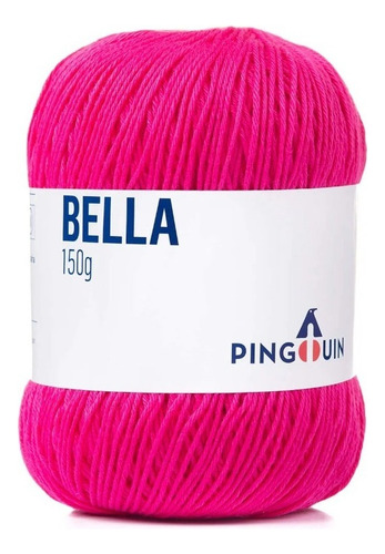 Hilo de algodón Pingouin Bella, 405 mm, 150 g (tex 370), color fucsia, 0327