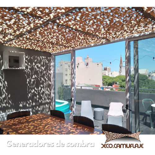 Kit Red De Camuflaje 3x4 Kaqui Decocamuflaje Incluye: Red De Camuflaje En 1 Solo Paño, Malla De Soporte, Soga Perimetral Y Precintos