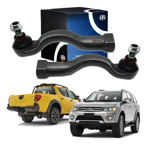 Par Terminal Direção Mitsubishi L200 Triton Pajero Dakar