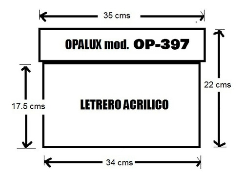 Letrero Señalizador Acrilico Led Salida Op-397 Opalux Reliev