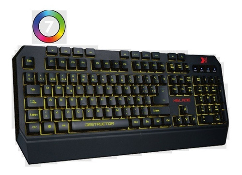 Teclado Xblade Gaming Destructor Multimedia Iluminacion Mult