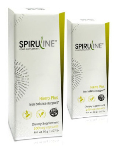 Spirulina Hierro Vegan Spiruline Acido Folico +hierro+vit. C Sabor Sin sabor