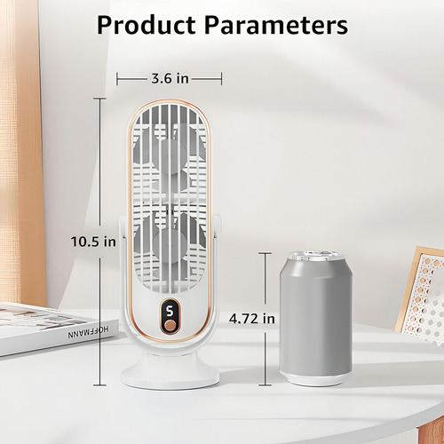Mini Ventilador De Escritorio Usb 5w Con Diseño Doble Torre Potente Y Silencioso Dimensiones 25 X 8 X 6 Cm, Bajo Consumo Energético Conexión Fácil Y Portátil - Carolinas Home®