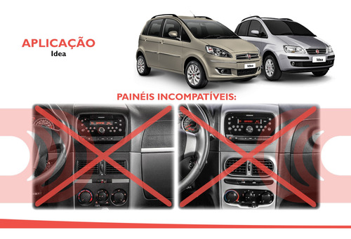Imagem 9 de 10 de Moldura De Painel 2 Din Multimidia Dvd Mp5 Palio Strada Idea Siena 2005 2006 2007 2008 2009 2010 2011 2012 Preto