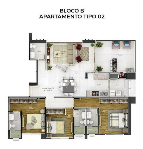 Imagem 12 de 15 de Apartamento 03 Suítes Alto Padrão Amplo Lazer - 00299