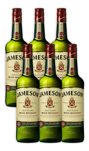 Whisky Jameson Triple Destilado Irish Caja X6u 700ml Irlanda