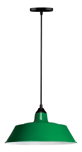 Pendente Retro Balcão Mesa Cabo 2 Metros Cor Verde 110V/220V (Bivolt)