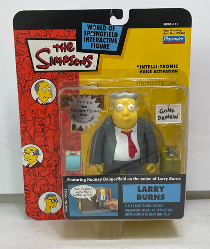 The Simpsons Series 11 Larry Burns 2002 Playmates 13cm C-19