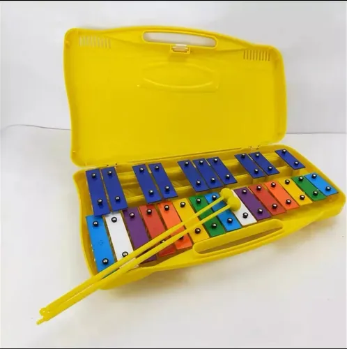25x Metalófono Cromático Con Maleta