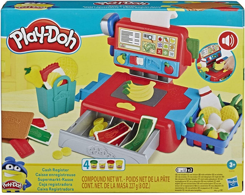 Play Doh - Caja Registradora 4 Baldes De Plastilina