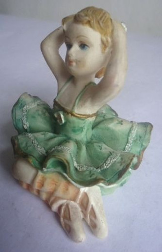 Antigua Figura De Porcelina De Santini Italiana Bailarina!!!