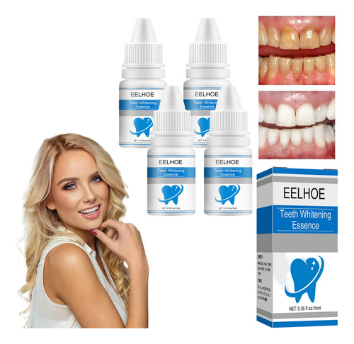 4×esencia Blanqueadora Dental Limpeza Higiene Oral Removal B