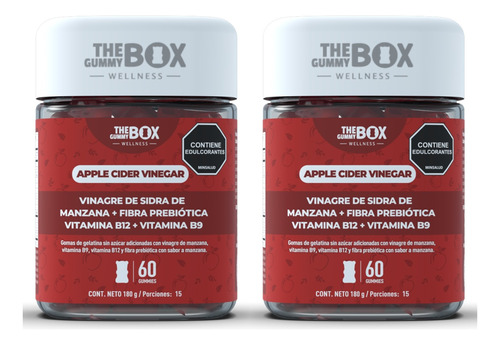 The Gummy Box Quemador De Grasa Vinagre De Sidra 180 G X 2 U