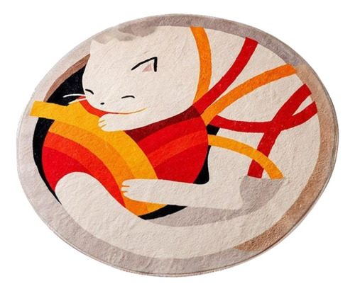 Alfombrilla Circular De Cachemira De Imitación De Dibujos An