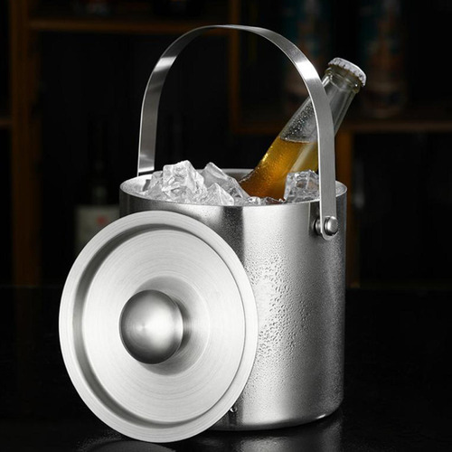 Cubo De Hielo De Aislamiento De Doble Pared Recipiente 2l
